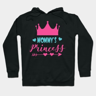 Mommy's Princess, Little Princess, Crown, Hearts Hoodie